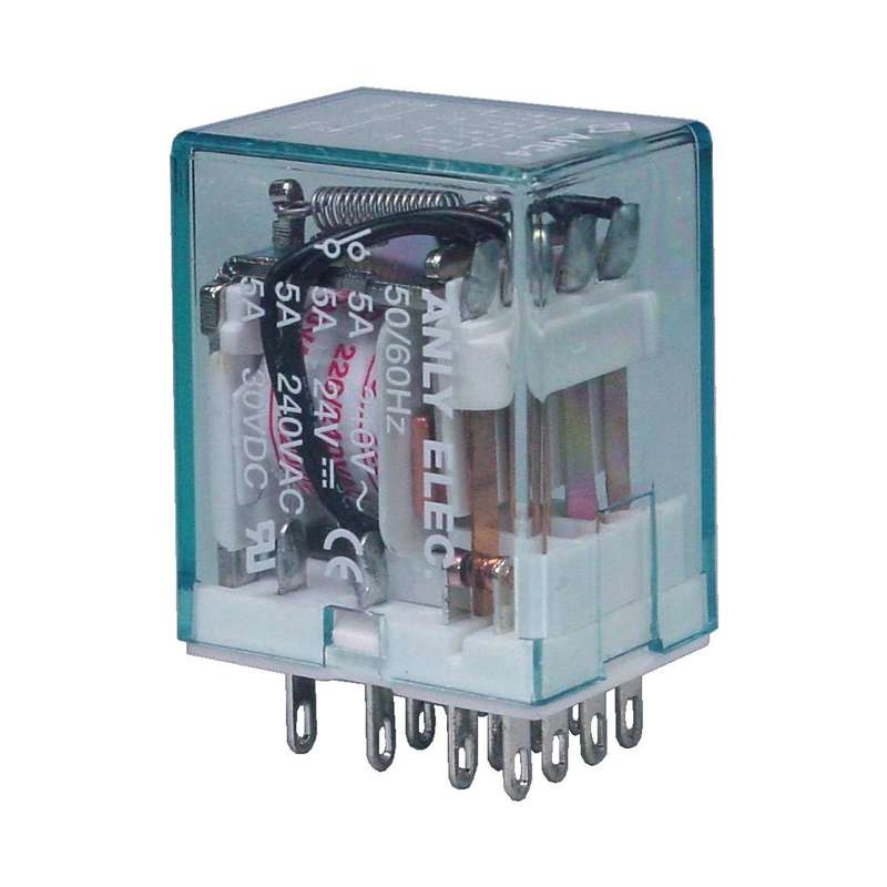 رله چراغ دار 14 پایه آنلی مدل 24-AHC4N بسته 10 عددی رله چراغ دار 14 پایه آنلی مدل 24-AHC4N بسته 10 عددی