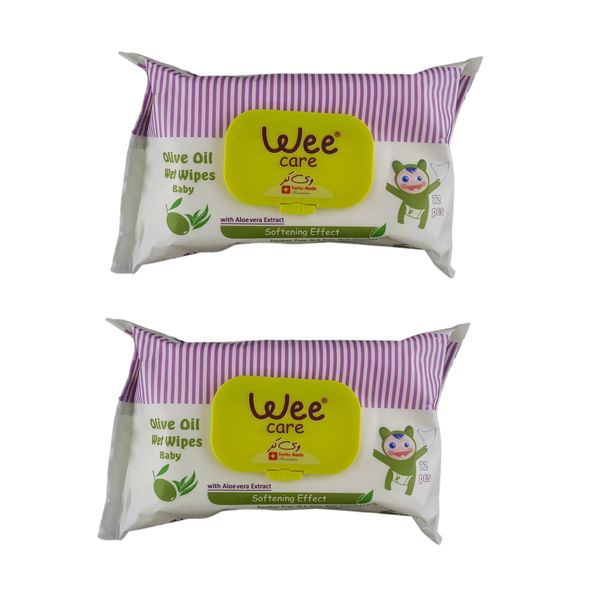 دستمال مرطوب کودک وی کر مدل Olive Oil بسته 2 عددی دستمال مرطوب کودک وی کر مدل Olive Oil بسته 2 عددی