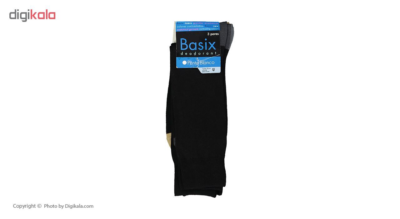 جوراب مردانه پونتو بلانکو کد 4900-585 بسته 3 عددی -  - 2