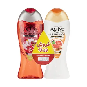 شامپو سر و بدن اکتیو مدل Exclusive حجم 400 میلی لیتر بسته دو عددی
