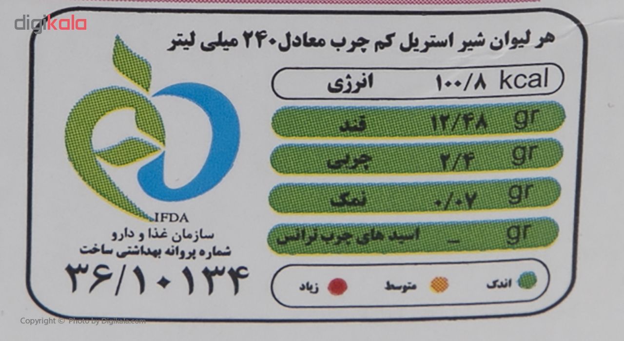 شیر کم چرب رامک حجم 1 لیتر