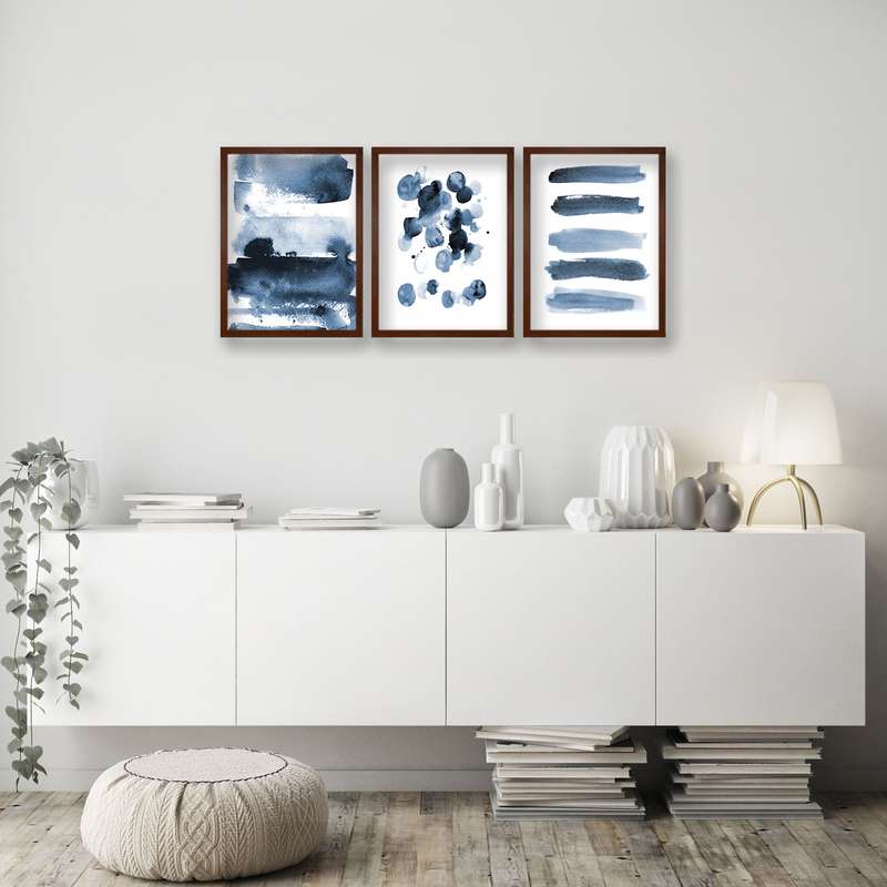 تابلو هیلما گالری کد HAP1876 BR مجموعه 3 عددی