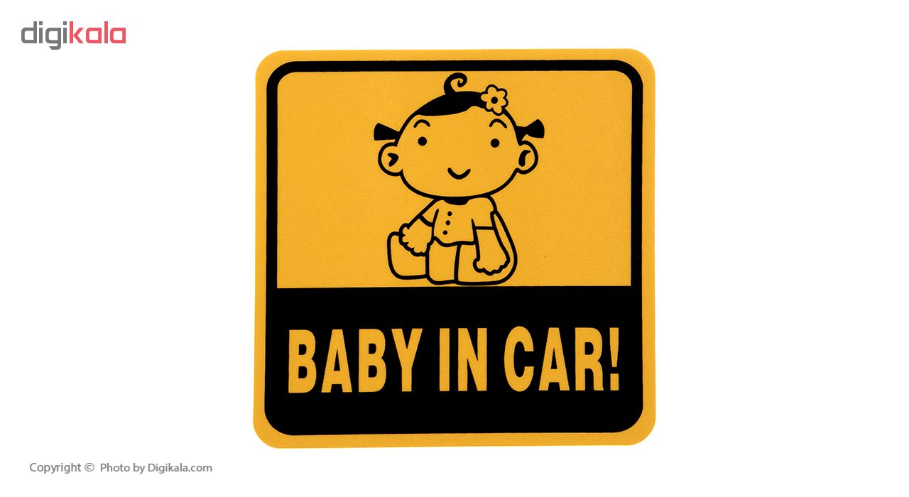 برچسب بدنه خودرو طرح BABY IN CAR کد 25