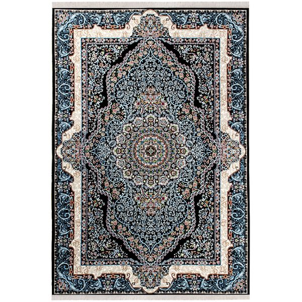 فرش ماشینی سهند کد VF12.DK زمینه سرمه ای