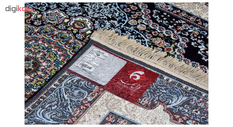 فرش ماشینی سهند کد VF12.DK زمینه سرمه ای