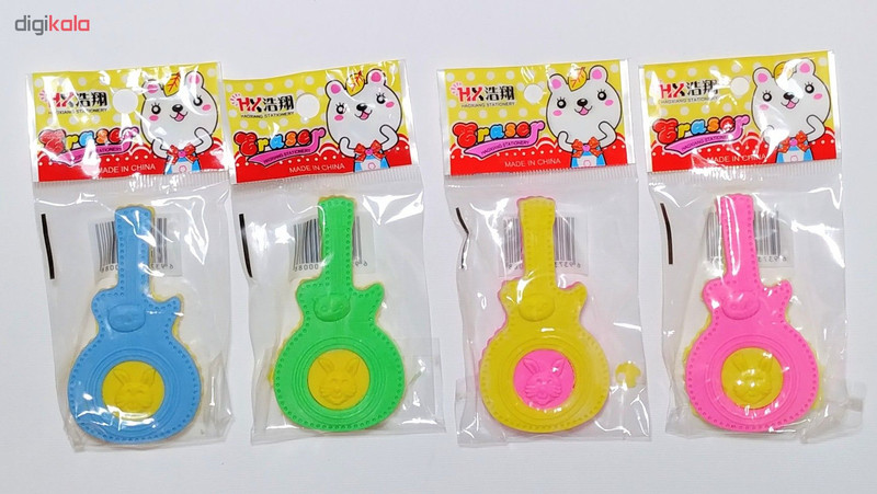 پاک کن هائوشینگ طرح گیتار بسته 4 عددی