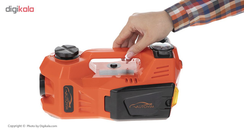 مجموعه پنچرگیری کمپرسور، جک و آچار بکس برقی خودرو اتوویم مدل 001