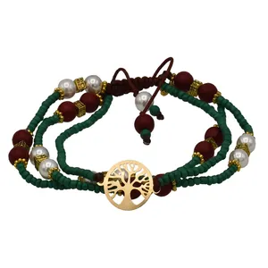 دستبند نقره زنانه طرح درخت زندگی کد 2704 