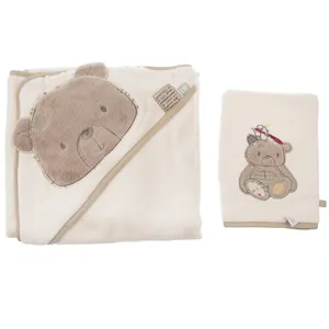ست حوله 2 تیکه کودک مادرکر مدل teddy bear2