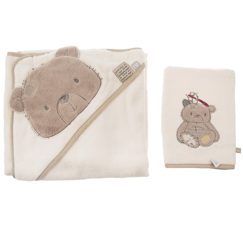 ست حوله 2 تیکه کودک مادرکر مدل teddy bear2