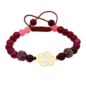 دستبند نقره زنانه طرح گل مدل 161s7