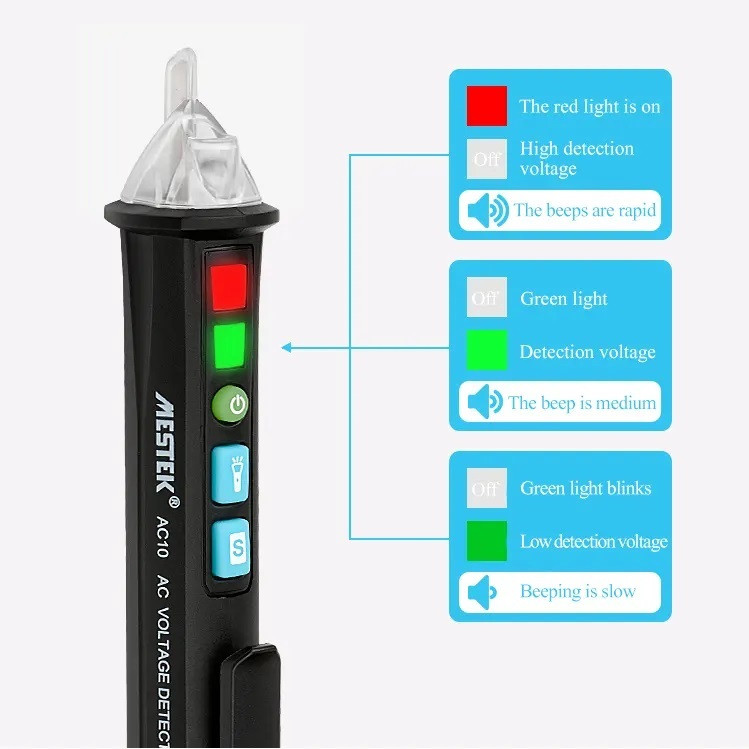 تستر ولتاژ دیجیتال مستک مدل AC10