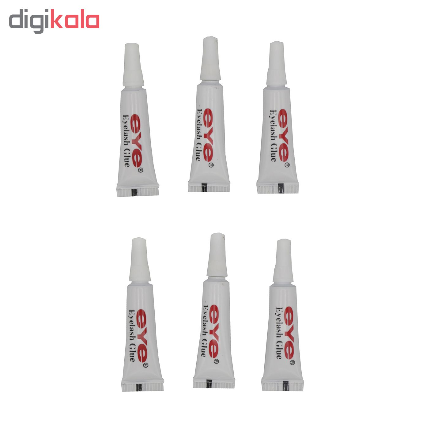 چسب مژه مصنوعی آی مدل E2 حجم 1.5 میلی لیتر بسته 6 عددی