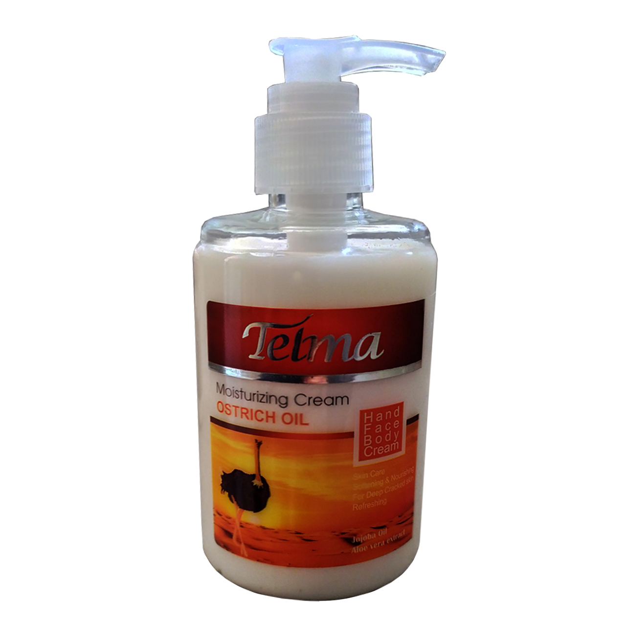 کرم آبرسان تلما مدل Ostrich oil حجم 200 میلی لیتر