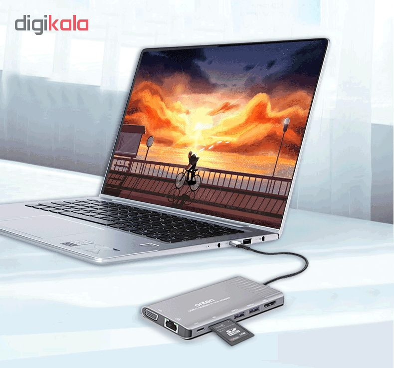 هاب 9 پورت USB-C اونتن مدل OTN-95117b 3