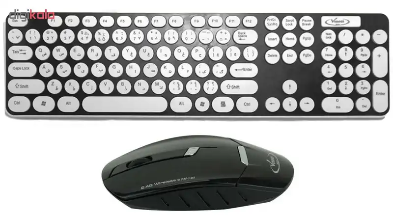 کیبورد و ماوس بی سیم ونوس مدل VMK - 4221