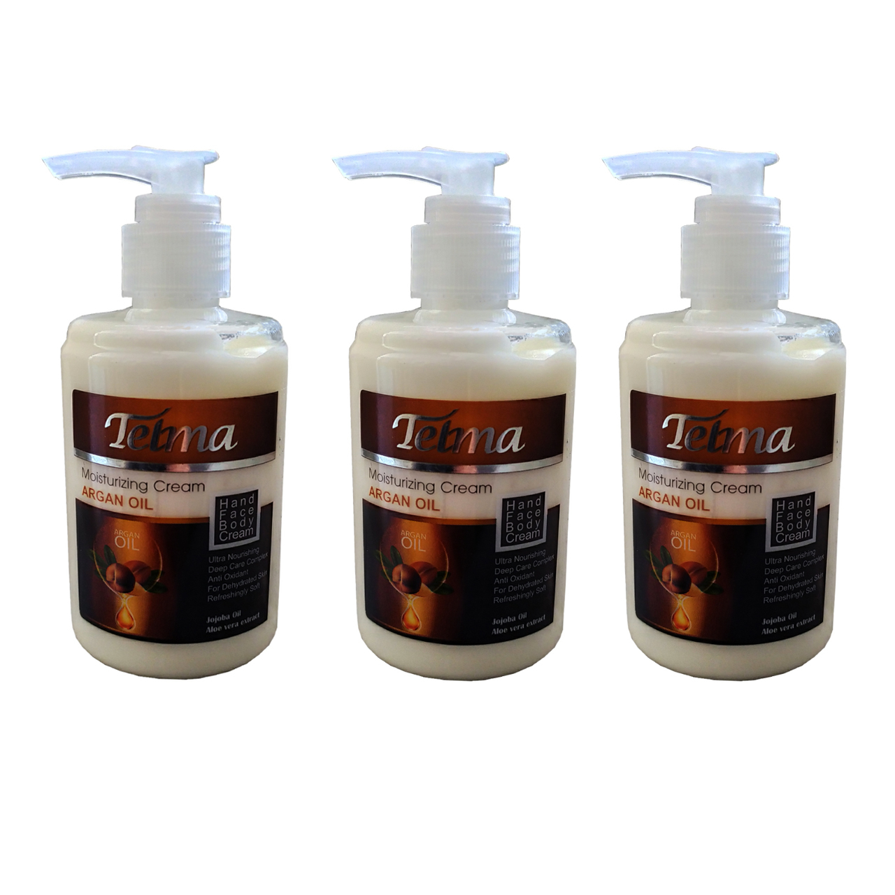 کرم آبرسان تلما مدل Argan حجم 200 میلی لیتر مجموعه 3 عددی