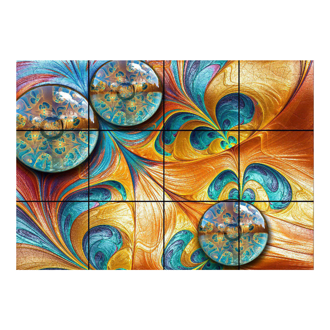 تایل سقفی مدل AZ43008 سایز 60*60 سانتی متر مجموعه 12 عددی