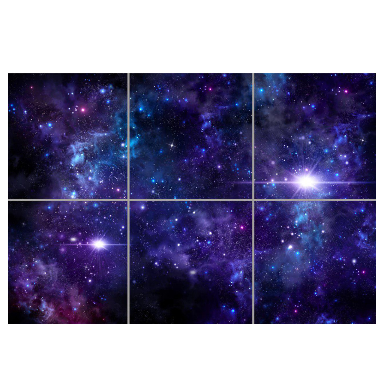 تایل سقفی آسمان مجازی مدل AZ32048 سایز 60*60 سانتی متر مجموعه 6 عددی