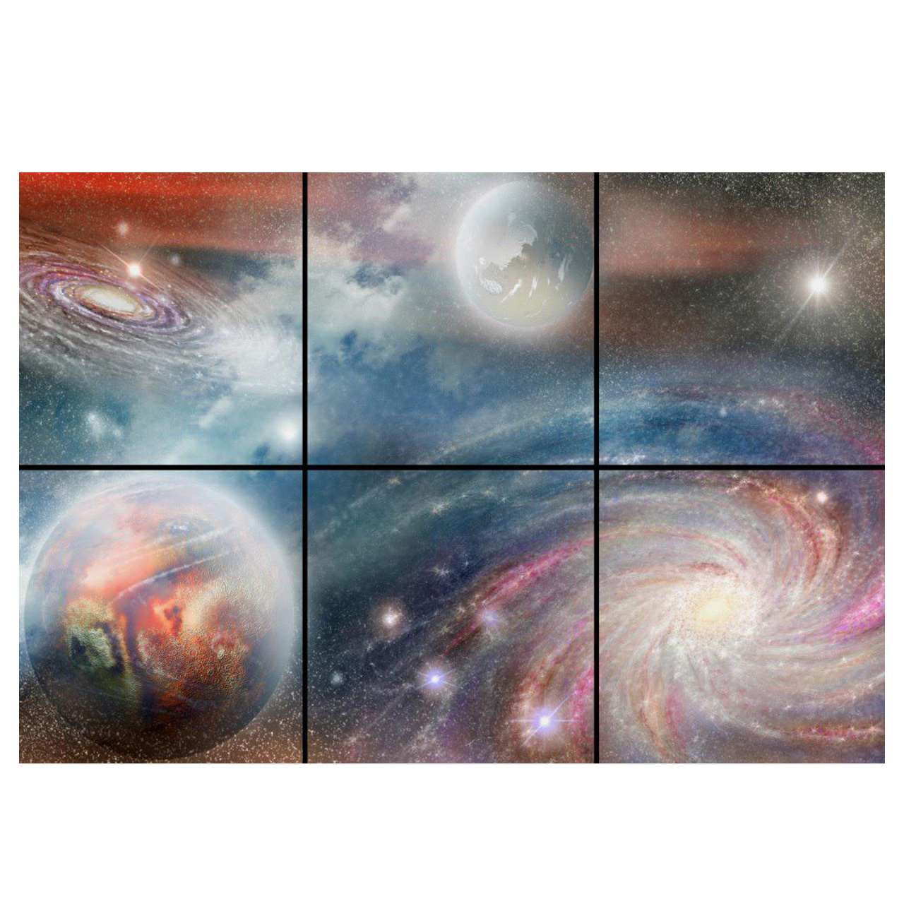 تایل سقفی آسمان مجازی مدل AZ32051 سایز 60*60 سانتی متر مجموعه 6 عددی