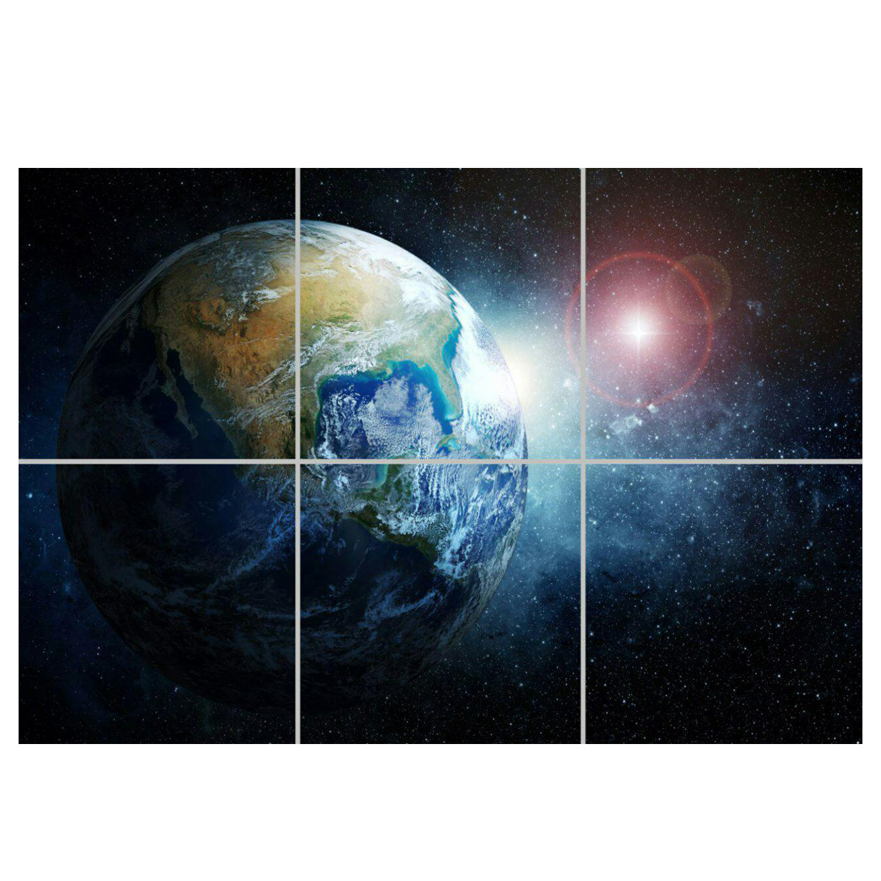 تایل سقفی آسمان مجازی مدل AZ32053 سایز 60*60 سانتی متر مجموعه 6 عددی