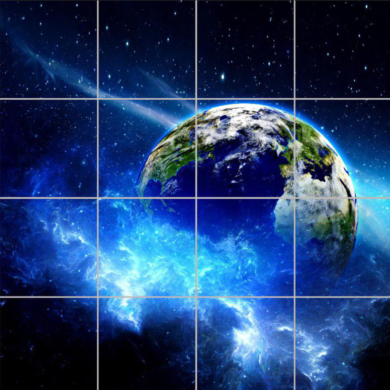 تایل سقفی آسمان مجازی مدل AZ44002 سایز 60*60 سانتی متر مجموعه 16 عددی