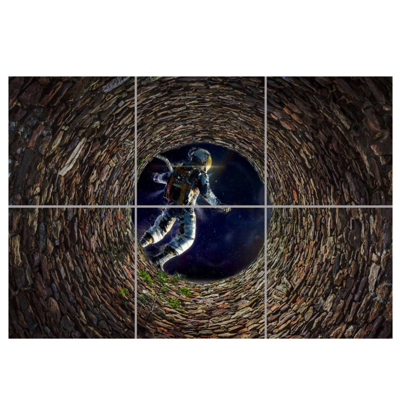 تایل سقفی آسمان مجازی مدل AZ32058 سایز 60*60 سانتی متر مجموعه 6 عددی