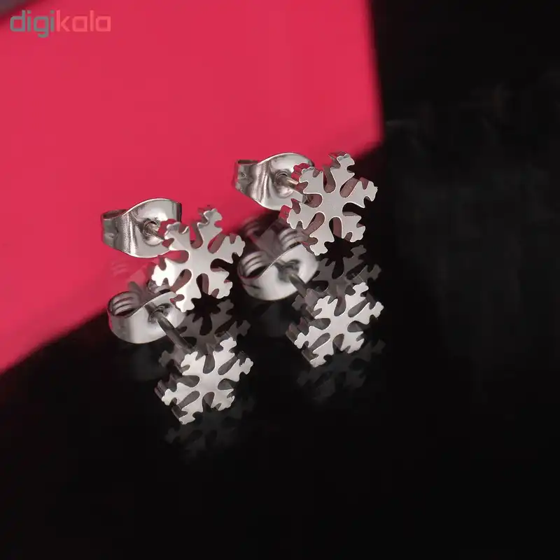 گوشواره زنانه طرح برف کد GO1305