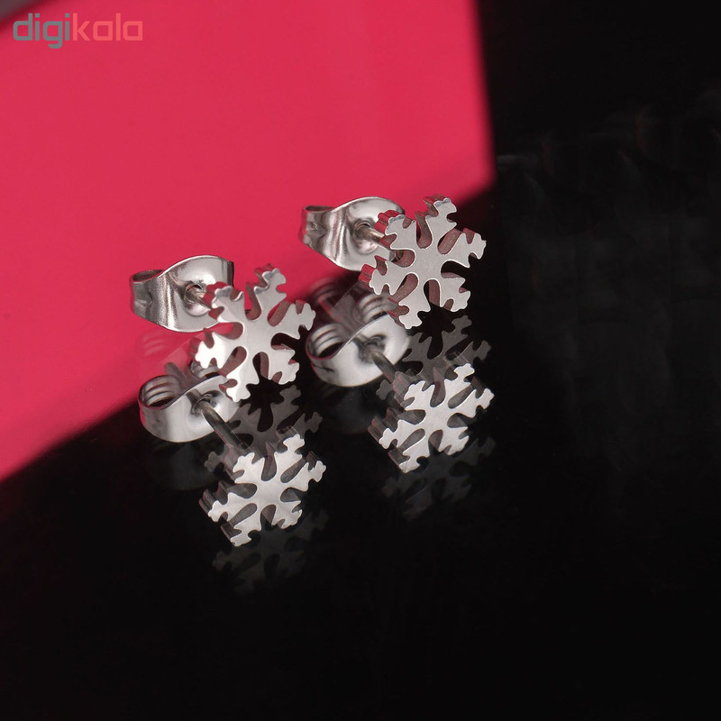 گوشواره زنانه طرح برف کد GO1305