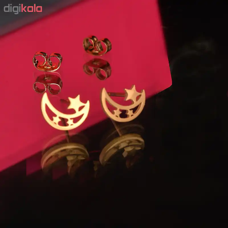 گوشواره زنانه طرح ماه و ستاره کد GO1133