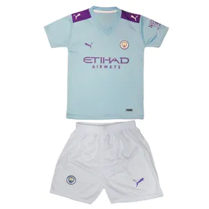 ست پیراهن و شورت ورزشی پسرانه طرح منچستر سیتی مدل Mancity-336