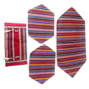 ست 4 تکه رومیزی  طرح گبه کد 01