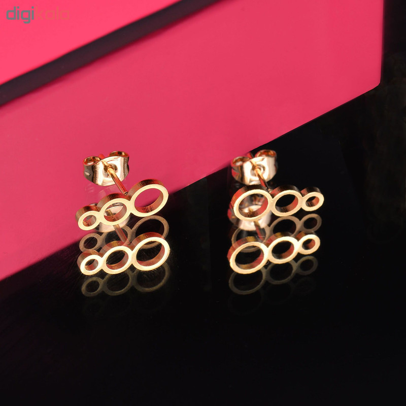 گوشواره زنانه طرح حلقه کد GO1341 گوشواره زنانه طرح حلقه کد GO1341