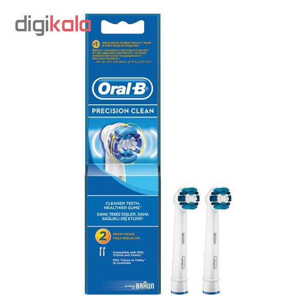 مسواک برقی اورال-بی مدل Vitality Sensitive Clean به همراه سری یدک مدل Precision Clean بسته 2 عددی