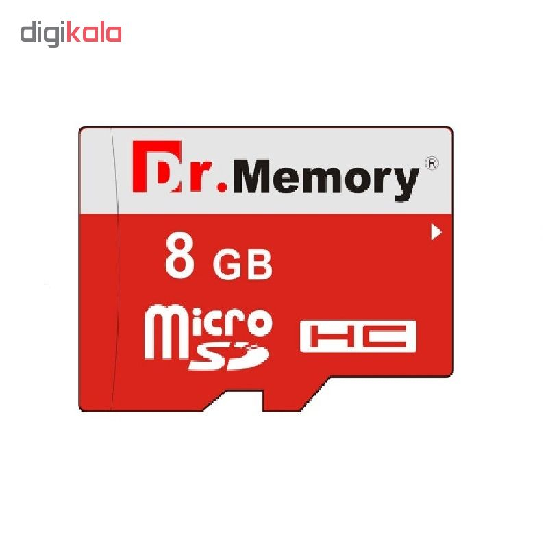 کارت حافظه microSDHC دکتر مموری مدل DR6022RVB کلاس 10 استاندارد UHS-I U1 سرعت 80MBps ظرفیت 8 گیگابایت به همراه آداپتور microSD