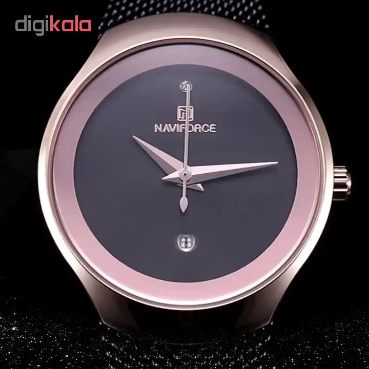 ساعت مچی عقربه ای زنانه نیوی فورس مدل NF5004-BL-RG