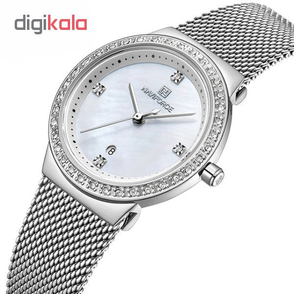 ساعت مچی عقربه ای زنانه نیوی فورس مدل NF5005-NB-WH
