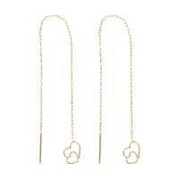 گوشواره طلا 18 عیار زنانه طرح قلب کد EL-004