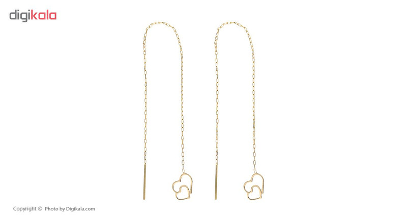 گوشواره طلا 18 عیار زنانه طرح قلب کد EL-004 گوشواره طلا 18 عیار زنانه طرح قلب کد EL-004