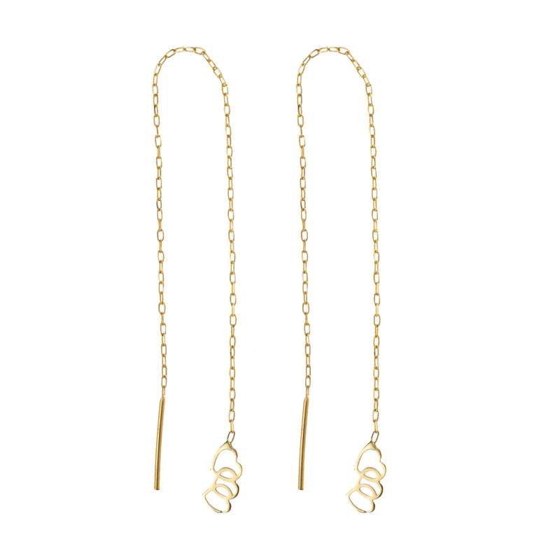 گوشواره طلا 18 عیار زنانه طرح قلب گالری ظهیرالدینی کد EL-003 گوشواره طلا 18 عیار زنانه طرح قلب گالری ظهیرالدینی کد EL-003