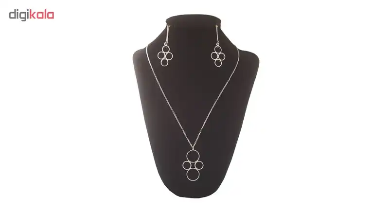 نیم ست نقره زنانه بلو استون کد 3981029