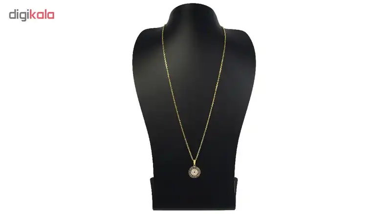 گردنبند طلا 18 عیار زنانه مانچو طرح چشم نظر مدل sfgs003
