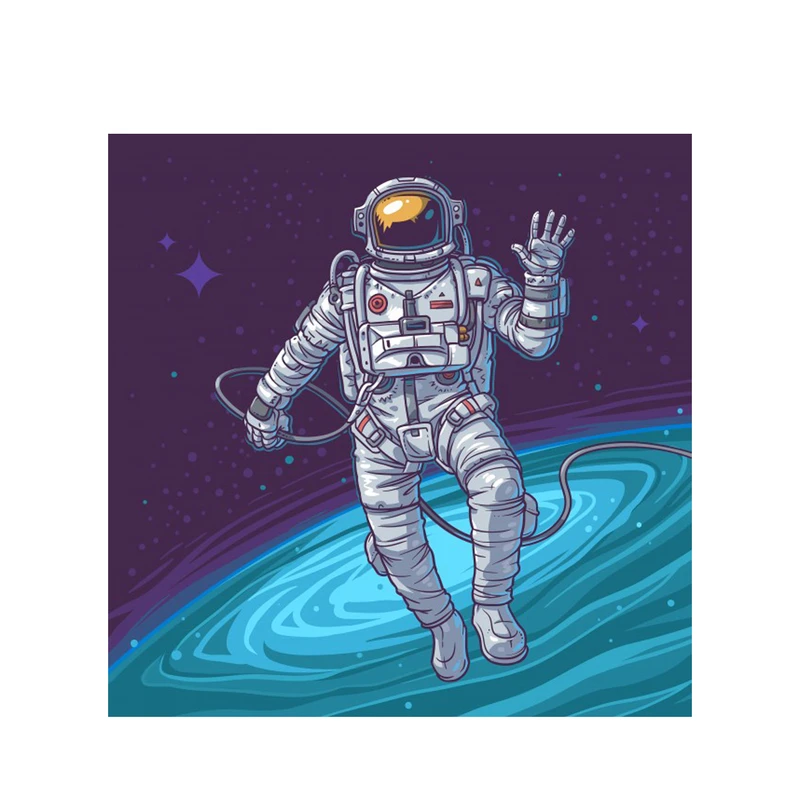 استیکر طرح فضانورد کد STP858