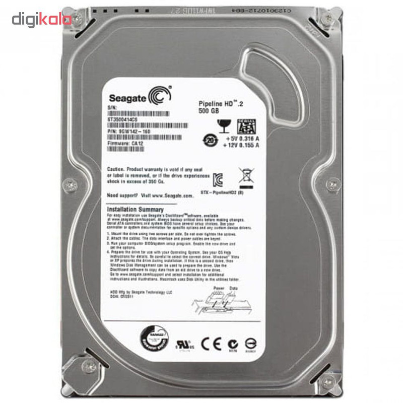 هارد دیسک اینترنال سیگیت مدل Pipeline HD2 ST3500414CS ظرفیت 500 گیگابایت 1