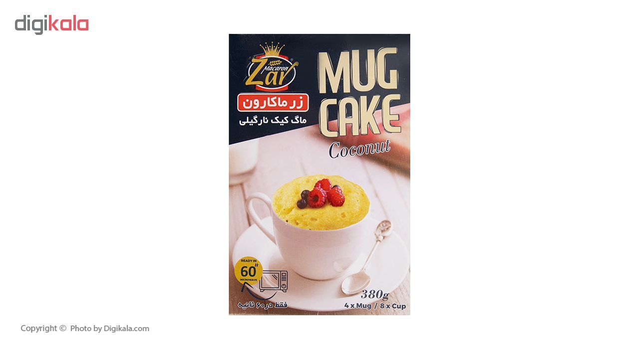 ماگ کیک نارگیلی زر ماکارون وزن 380 گرم