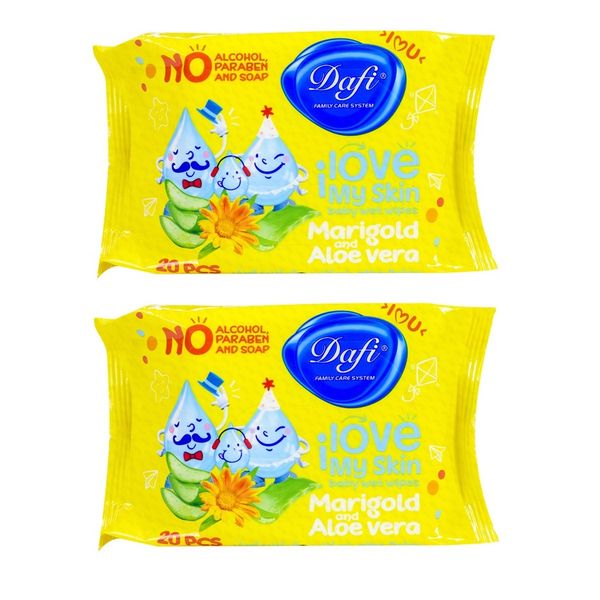 دستمال مرطوب کودک دافی مدل I Love My Skin مجموعه 2 عددی دستمال مرطوب کودک دافی مدل I Love My Skin مجموعه 2 عددی