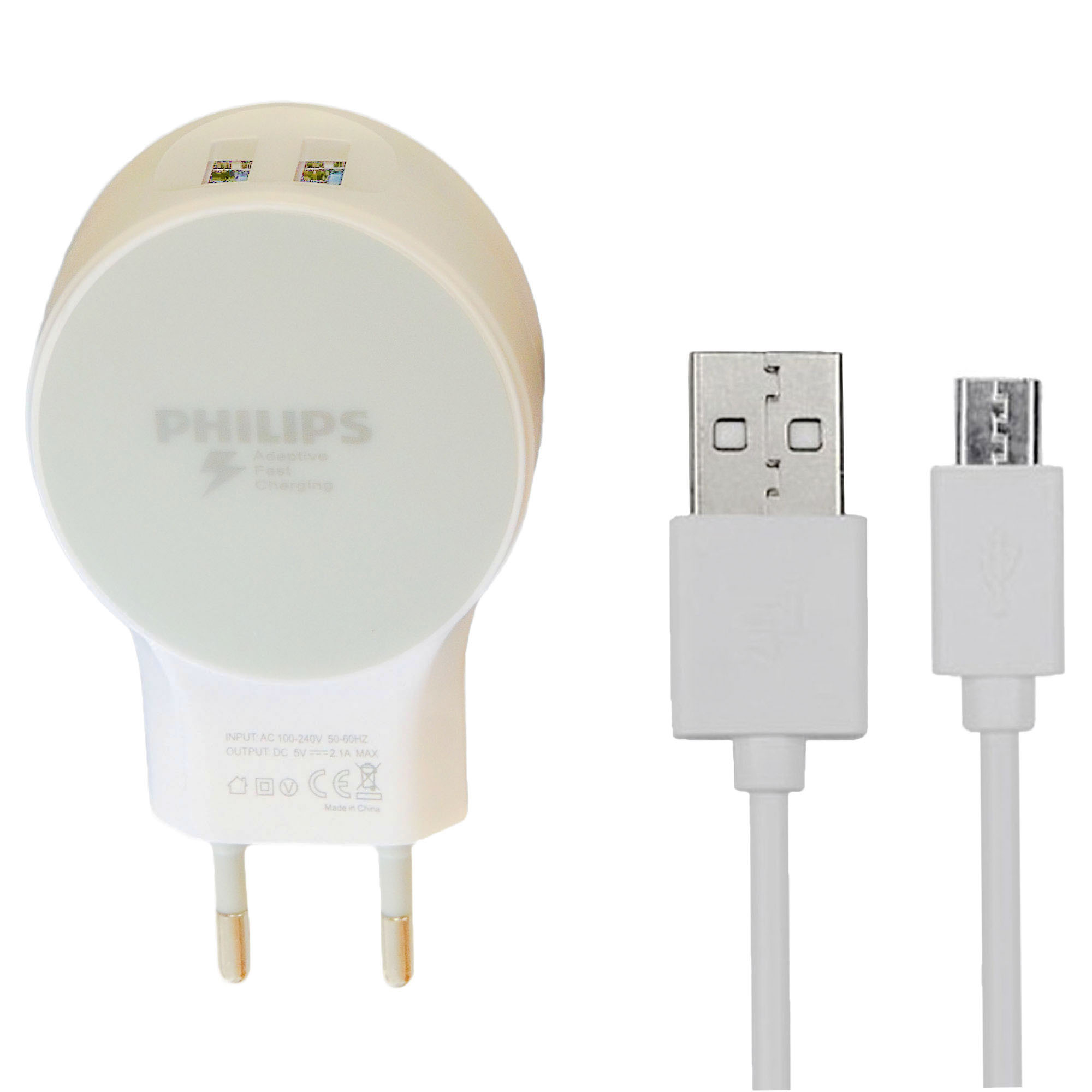 شارژر دیواری مدل PH-C308 به همراه کابل تبدیل microUSB