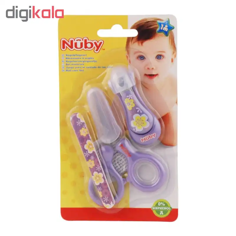 ست قیچی و ناخن گیر کودک نوبی کد 1130 بسته 3 عددی