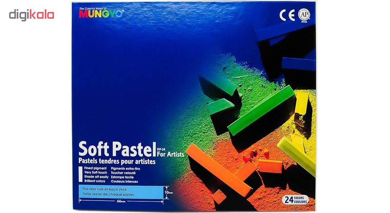 پاستل گچی 24 رنگ مونگیو مدل MP-24