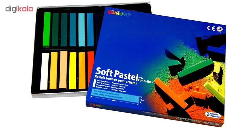 پاستل گچی 24 رنگ مونگیو مدل MP-24